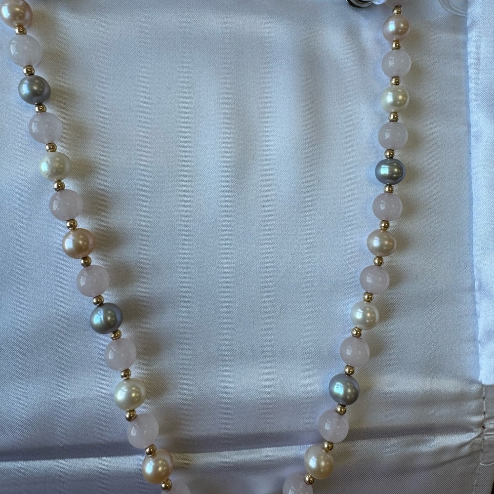 HELZBERG DIAMONDS 14K yellow gold natural pearl necklace
